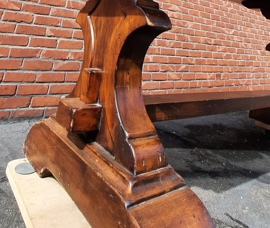 Massief kersenhouten kloostertafel 220 X 80, Huis en Inrichting, Ophalen, Gebruikt, 200 cm of meer, 50 tot 100 cm