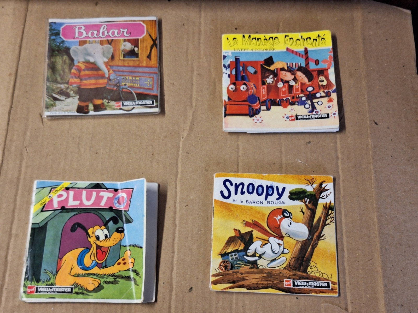 GAF Vintage View-Master Set - 4 complete hoezen (3 schijven), Ophalen of Verzenden