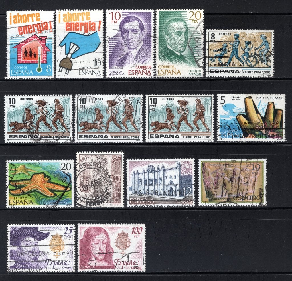 ESPAGNE Lot 1979 estampillé, Envoi, Affranchi