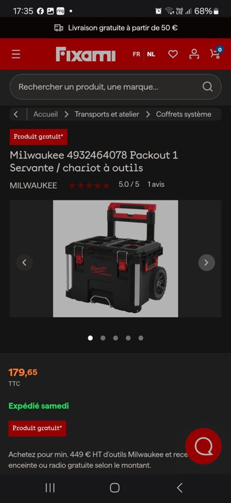 Milwaukee pakwagen 4932464078, Ophalen