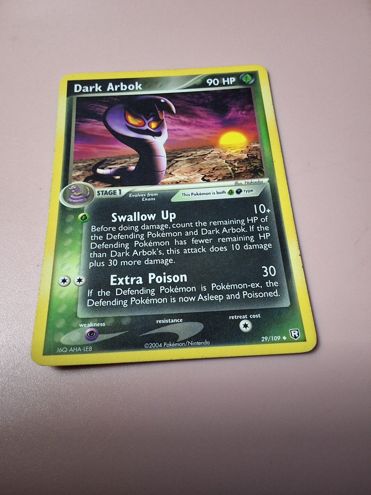 Arbok foncé 29/109, Enlèvement