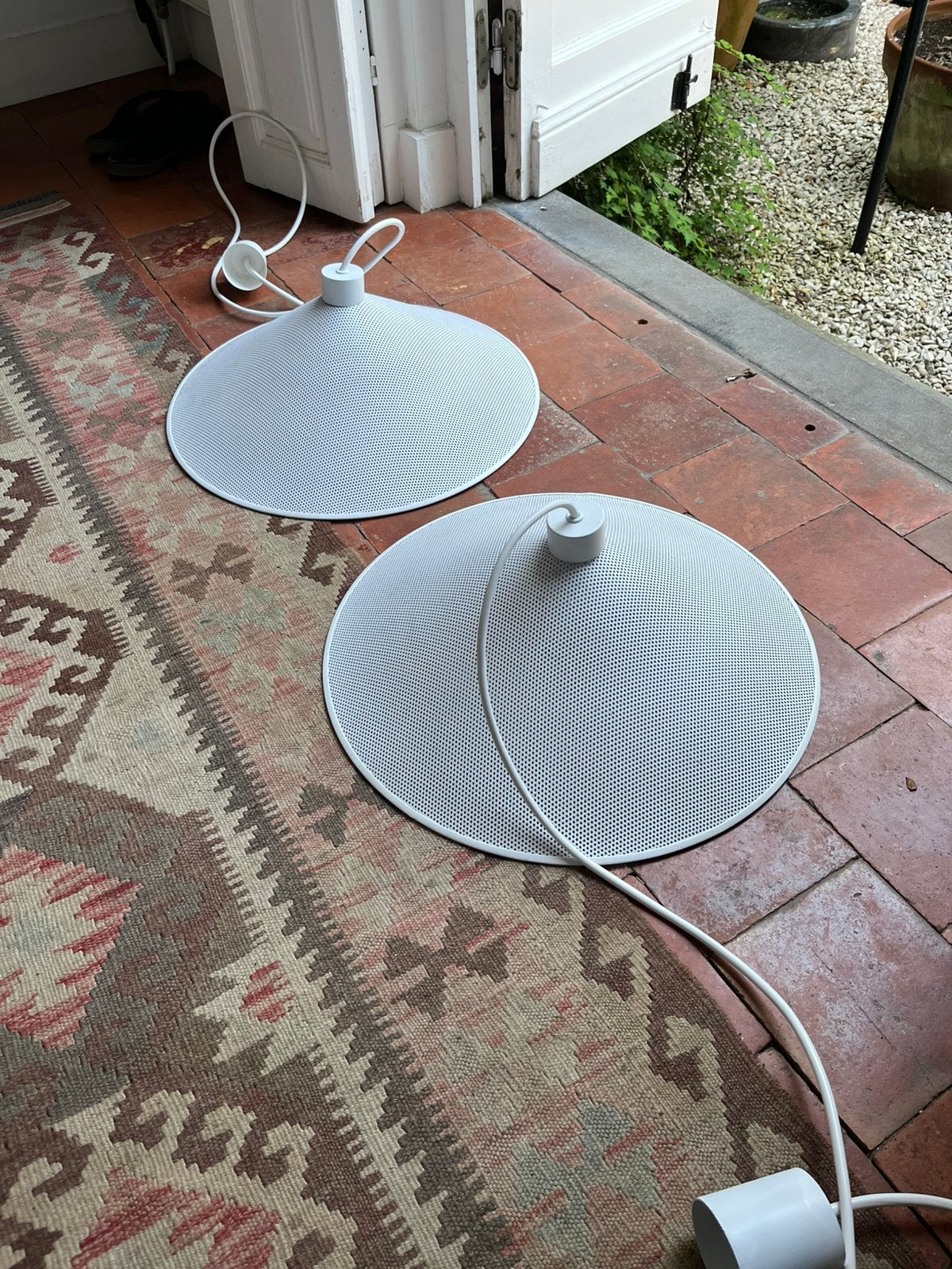 VINTAGE JAREN 80 LAMP HANGLAMP METAAL GEPERFOREERD MATEGOT, Enlèvement ou Envoi