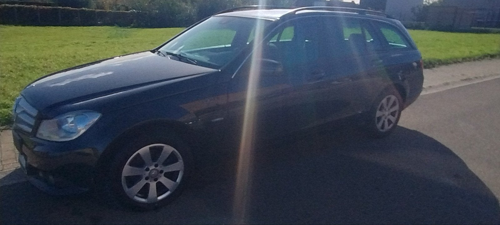 Mercedes c 200 break zwart 181.400 km in goede staat, Autos, Euro 5, Achat, Série 200, Boîte manuelle