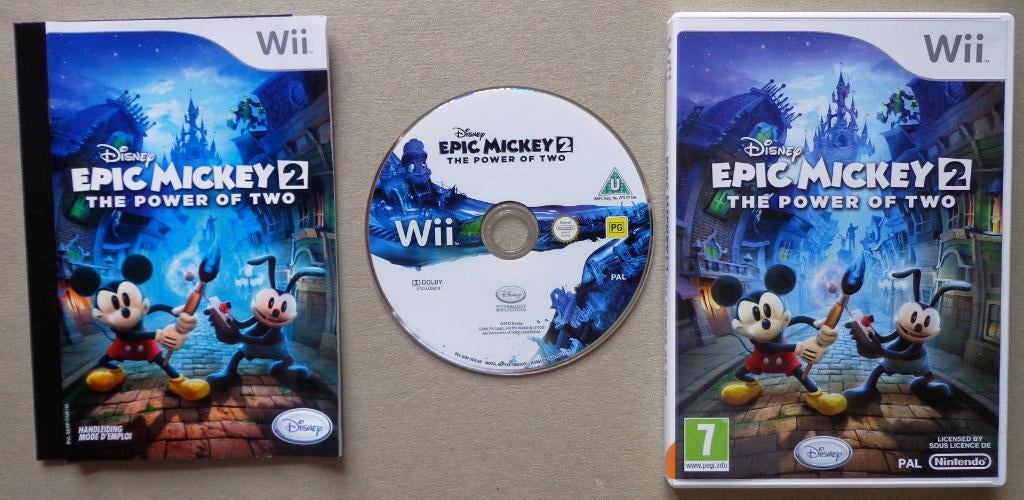 Disney Epic Mickey 2 The Power of Two voor de Wii Compleet, Ophalen of Verzenden, Zo goed als nieuw