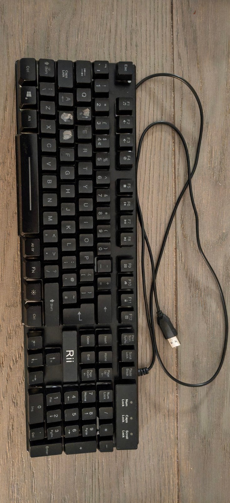 UK QWERTY toetsenbord met RGB verlichting., Computers en Software, Ophalen, Qwerty