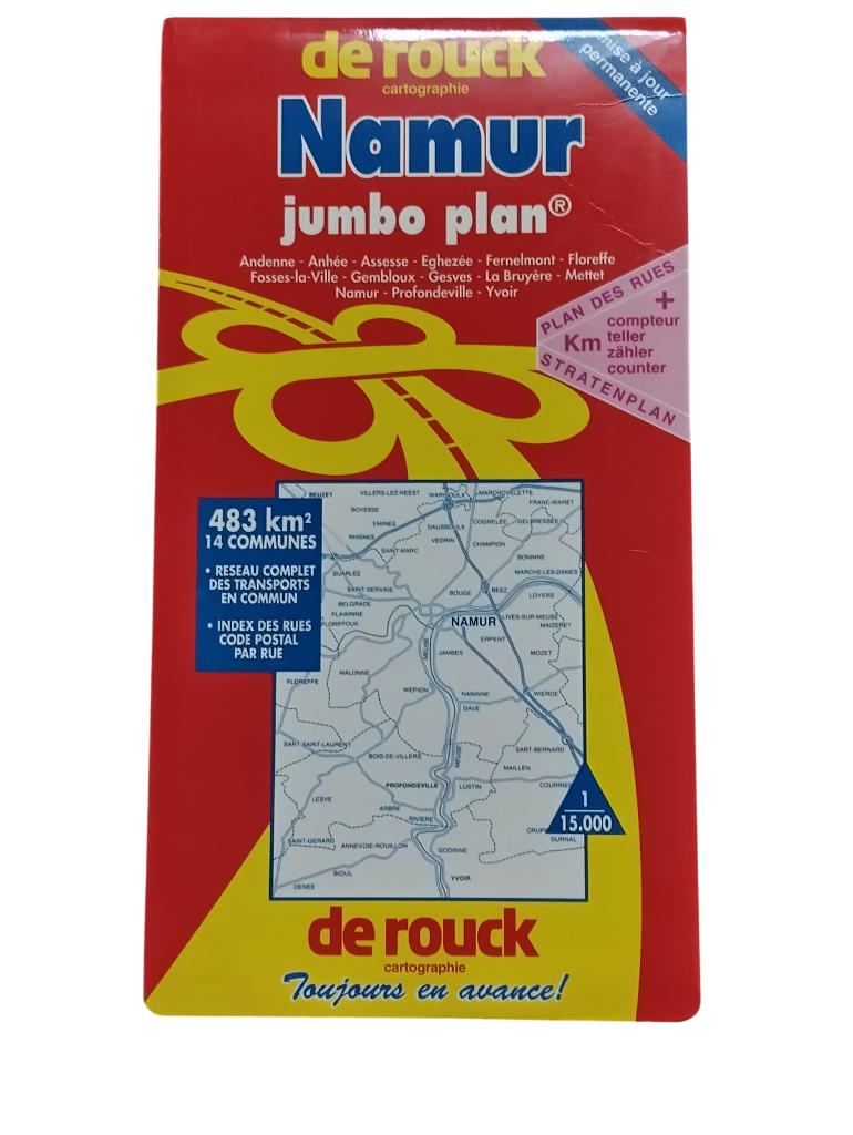De Rouck cartographie Namur jumbo plan 1995 vintage, Livres, Belgique, Enlèvement, Utilisé, Autres types