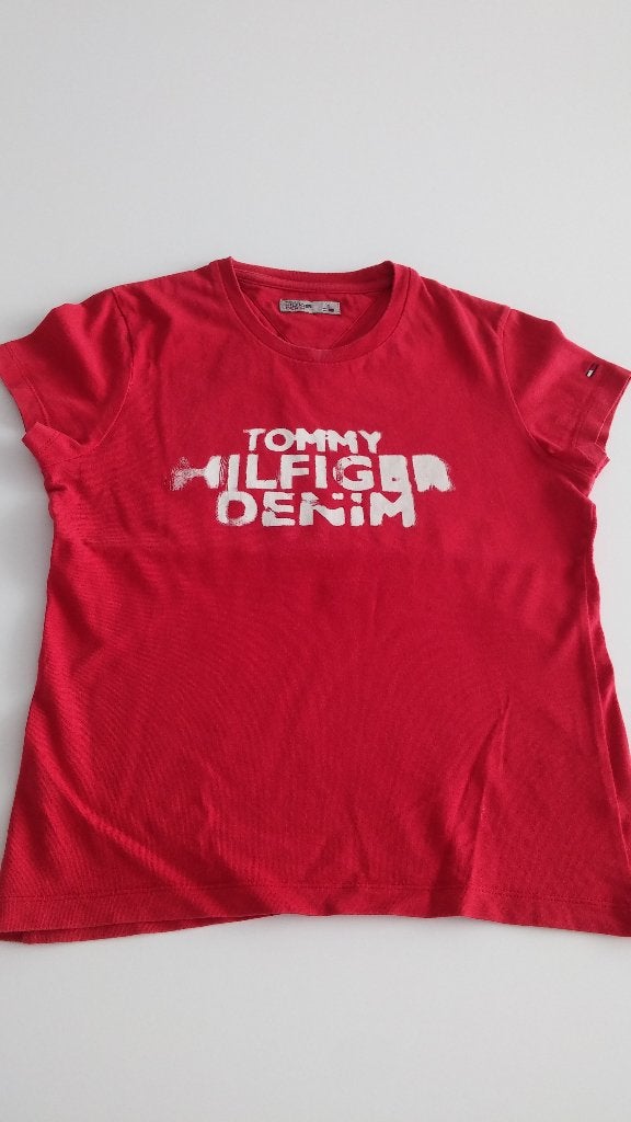 Rode t-shirt van Tommy Hilfiger maat xs, Ophalen of Verzenden, Zo goed als nieuw, Korte mouw, Maat 34 (XS) of kleiner