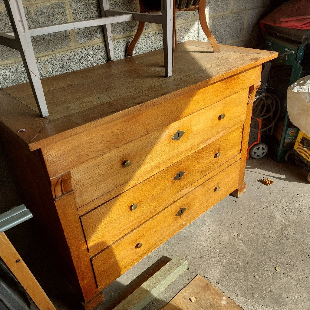 Beau Meuble ancien  / 3 tiroirs, Antiek en Kunst, Ophalen