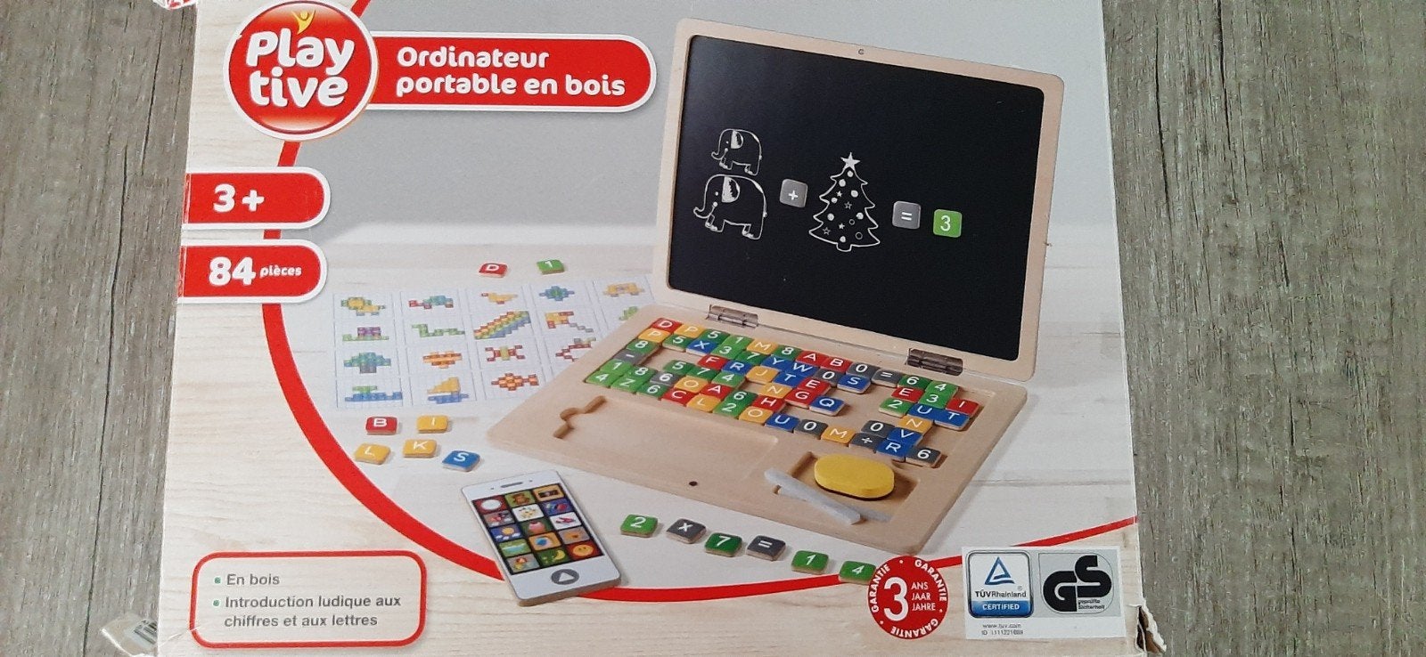 Houten computer met Magnet en board en kras, Ophalen of Verzenden, Gebruikt, Taal en Lezen