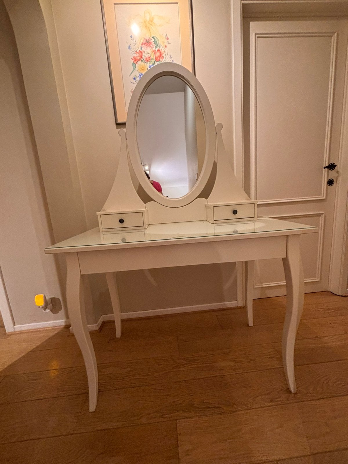 Coiffeuse blanche Ikea, Maison & Meubles, Enlèvement, Comme neuf