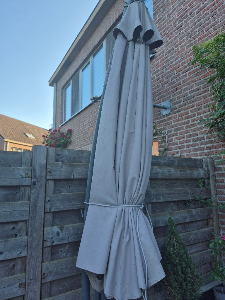 Parasol avec pied de Parasol, Jardin & Terrasse, Enlèvement, Parasol sur pied, Réglable, Utilisé