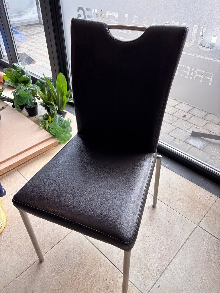 14 stoelen kunstleder te koop, Maison & Meubles, Enlèvement, Synthétique, Brun, Cinq, Six Chaises ou plus