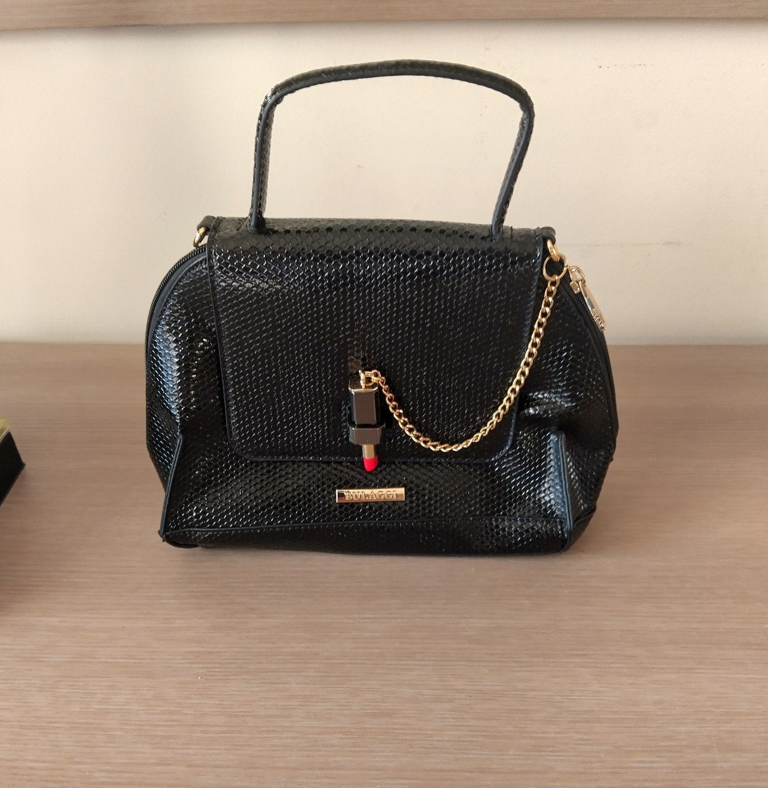 bulaggi handtas zo goed als nieuw, Enlèvement ou Envoi, Comme neuf, Noir, Sac à main