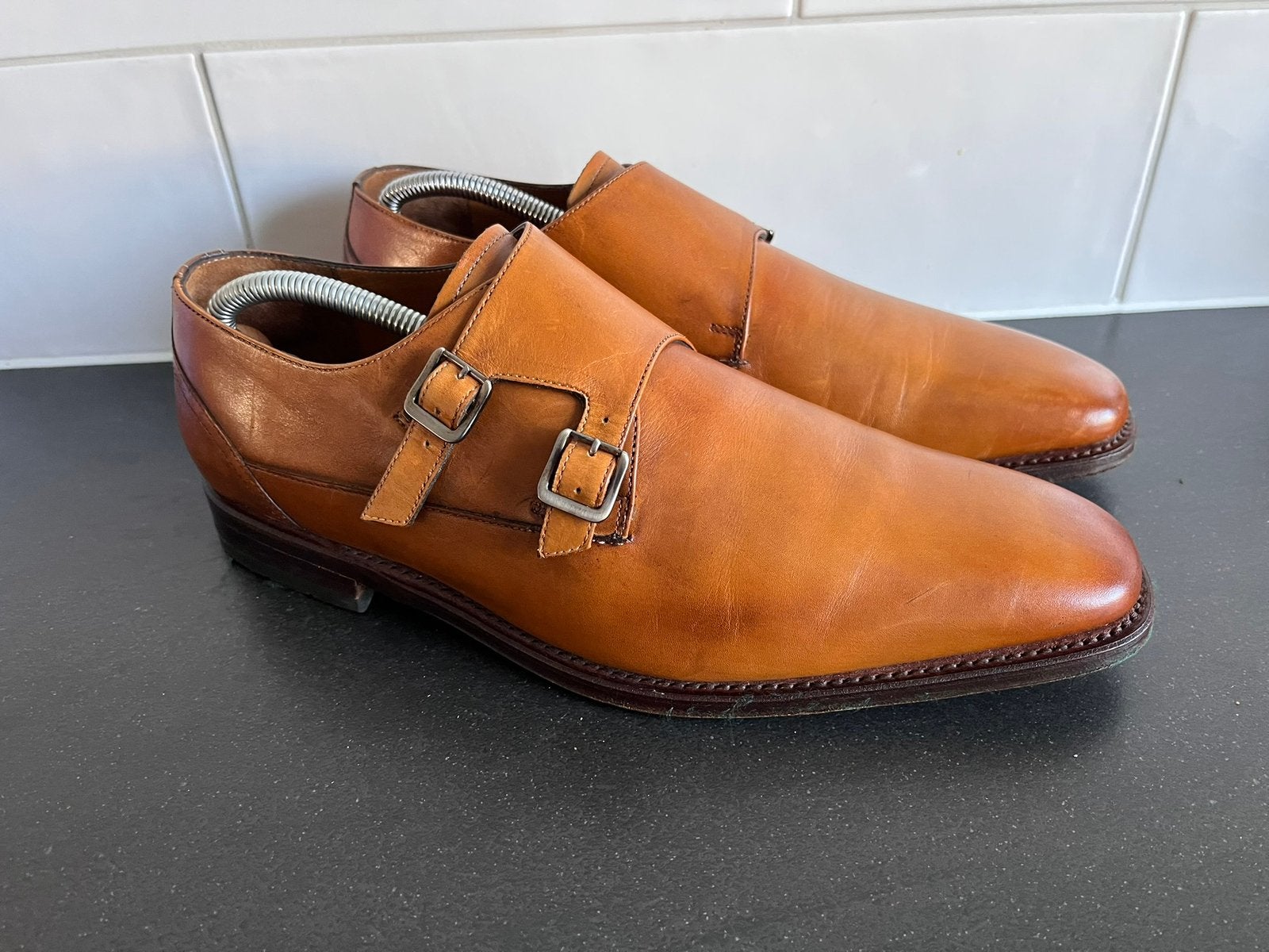 Van Bommel herenschoenen maat 8.5 / 42.5 H, Kleding | Heren, Ophalen of Verzenden, Zo goed als nieuw, Overige kleuren, Gespschoenen