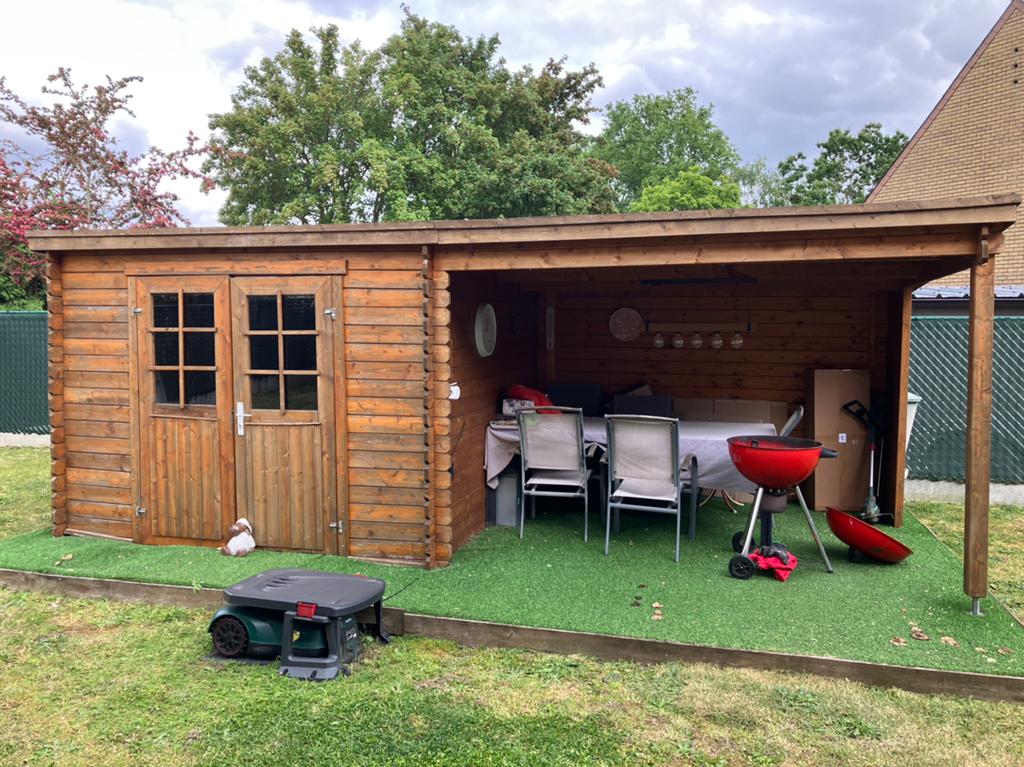 Tuinhuis met overkapping, Tuin en Terras, Tuinhuizen, Ophalen, Gebruikt, Tuinhuis, Met overkapping