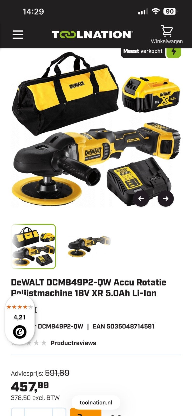 Polijstmachine Dewalt, Auto diversen, Onderhoudsmiddelen, Ophalen