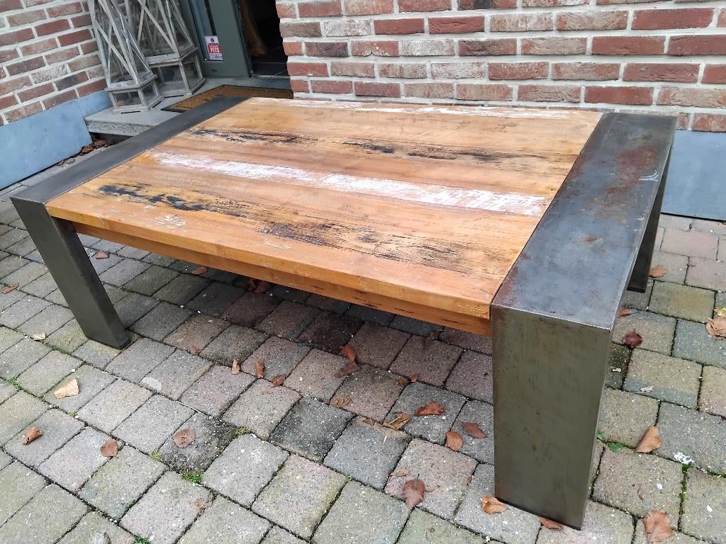 grote Teak salontafel nieuwstaat, Enlèvement, Comme neuf, Teck