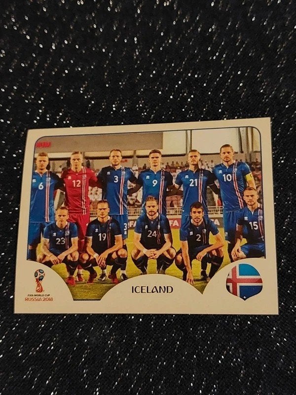 Panini/Sticker/IJsland/Fifa World Cup 2018, Ophalen of Verzenden, Nieuw, Poster, Plaatje of Sticker