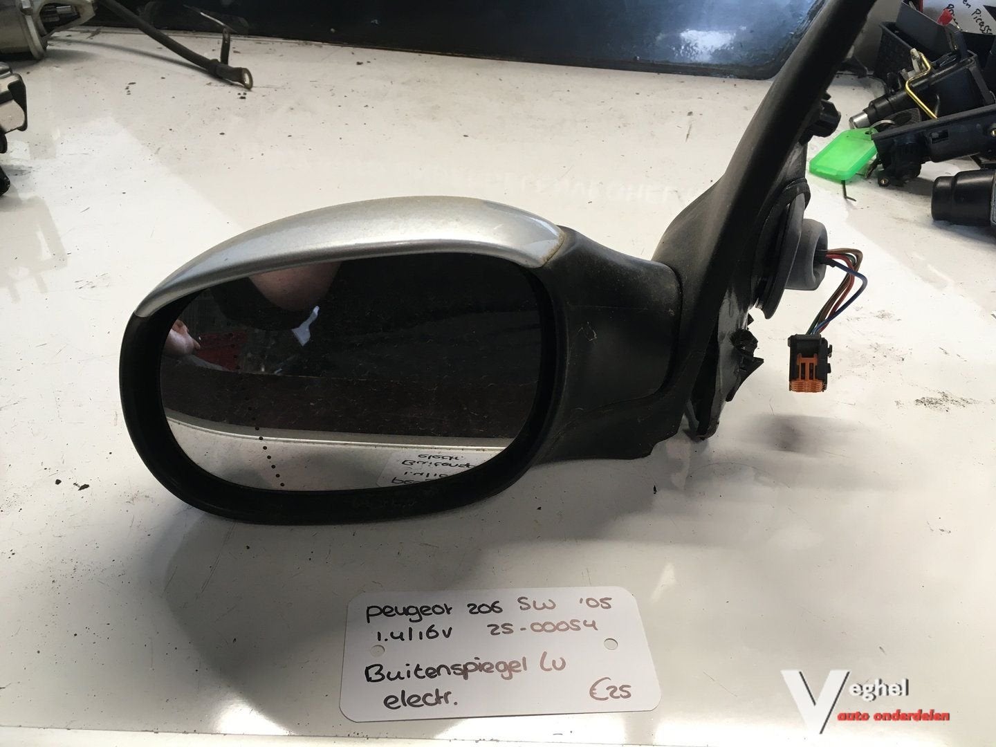 Peugeot 206 Sw 1.4 16v 2005 2500054   Buitenspiegel elektr L, Gebruikt, -, -, Ophalen of Verzenden