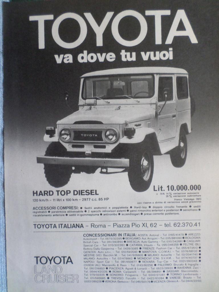 Publicité pour Toyota Land Cruiser, Enlèvement ou Envoi, Toyota