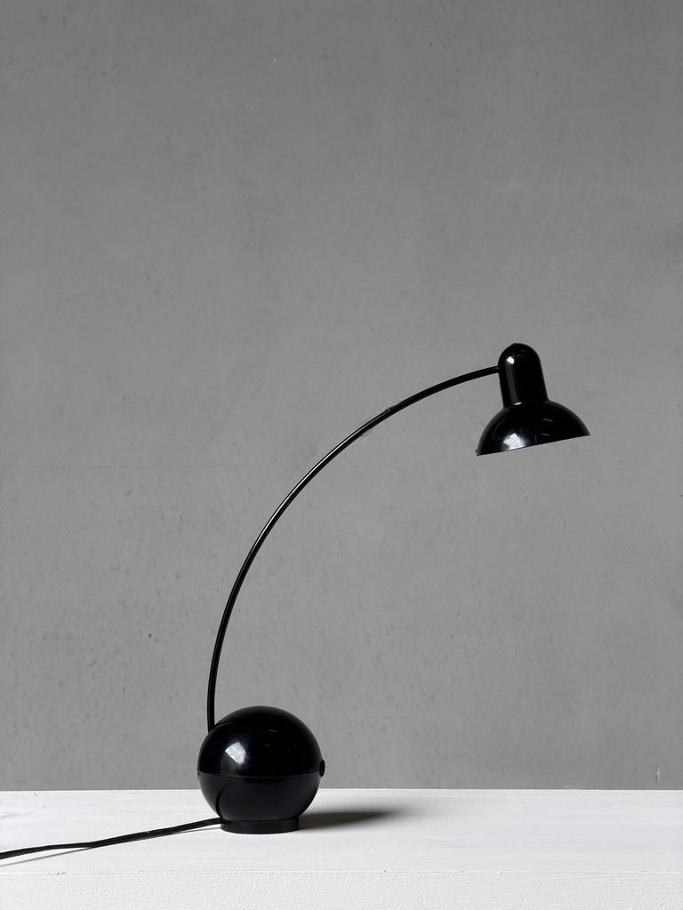 Vintage zwarte boogbureaulamp, jaren 80, Ophalen, Zo goed als nieuw
