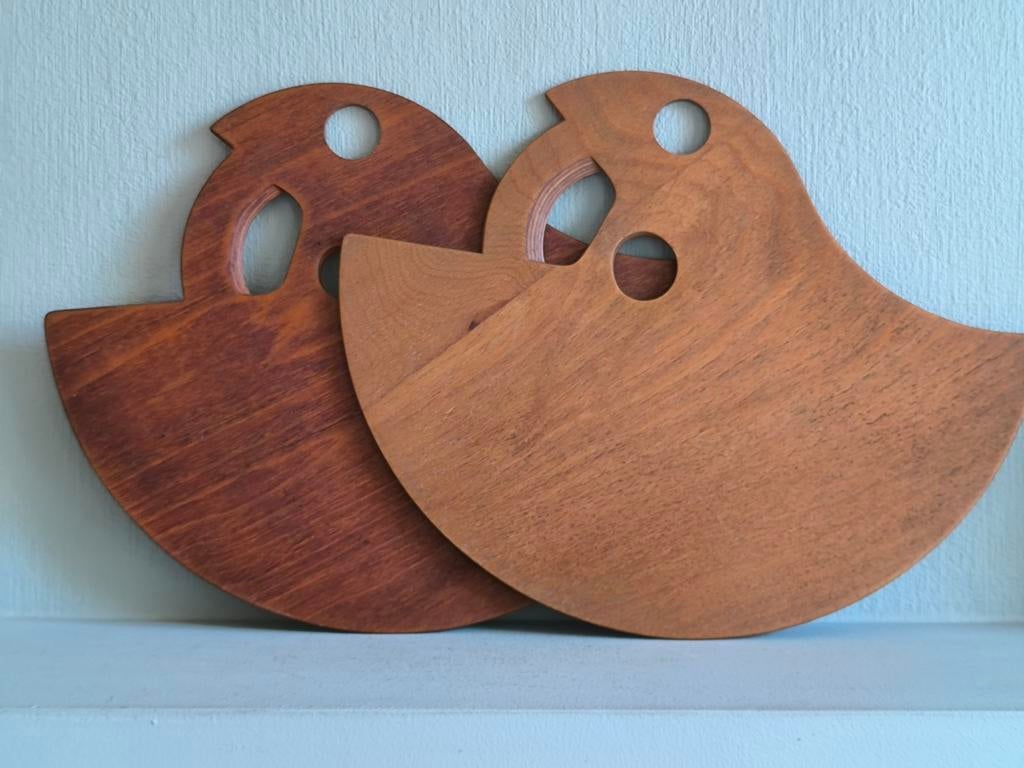 Set van 2 houten schilderspaletten, Hobby & Loisirs créatifs, Peinture, Enlèvement ou Envoi