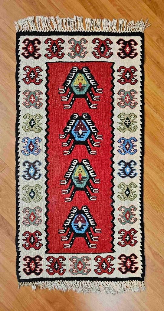 Tapis Kilim 98/50 cm, Enlèvement ou Envoi, Utilisé, Rouge, Autres styles