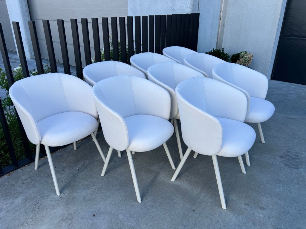 Vitra mikado stoel, 9x, Verzenden, Wit, Design, Zo goed als nieuw