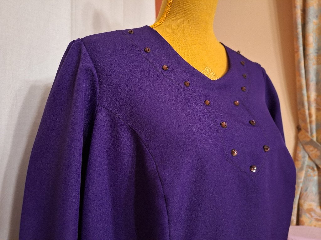 Très jolie longue robe habillée, « Vintage » taille 42, Taille 42/44 (L), Fait main, Comme neuf, Enlèvement