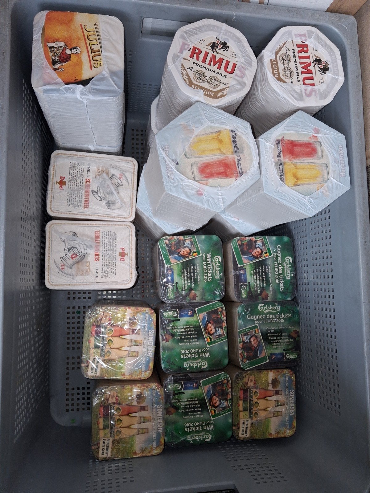 Bierviltjes, Ophalen