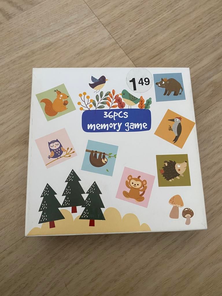 Jeu mémory forêt, 1 ou 2 joueurs, Enlèvement ou Envoi, Neuf