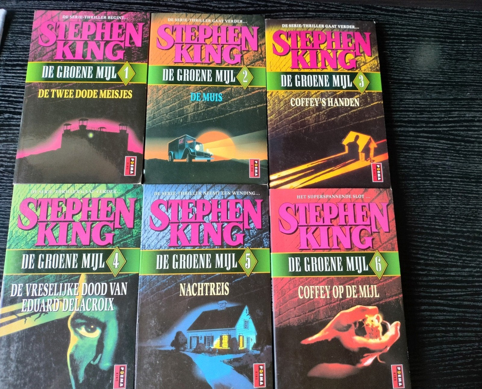 Stephen King - De groene mijl :nrs 1-2-3-4-5-6, Ophalen of Verzenden, Stephen King