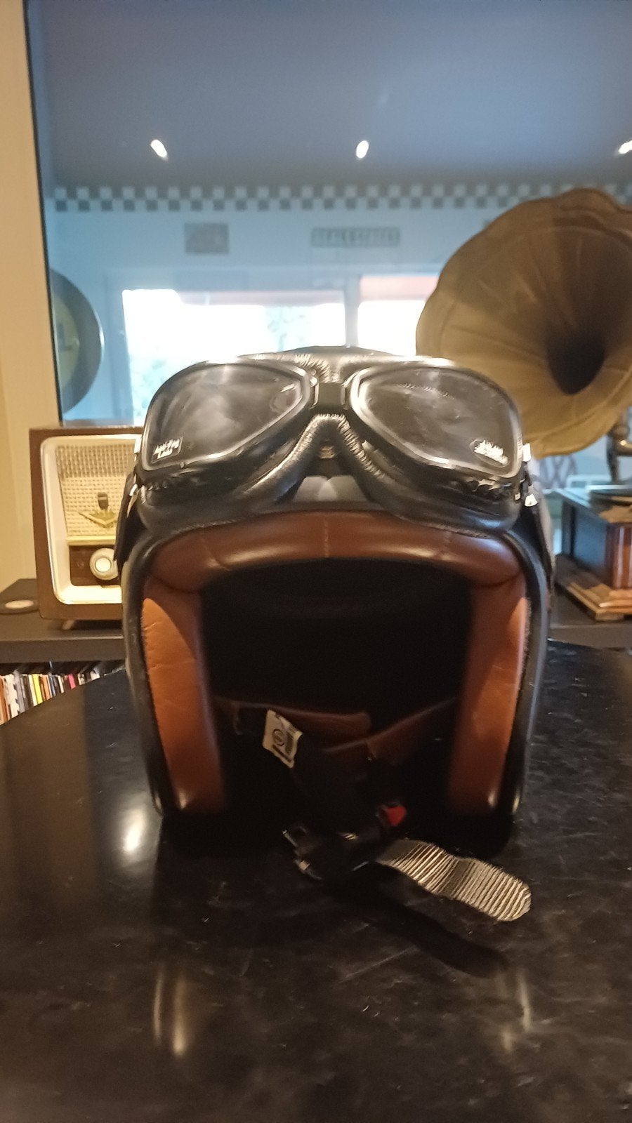 Casque noir BELL avec lunettes., Enlèvement ou Envoi