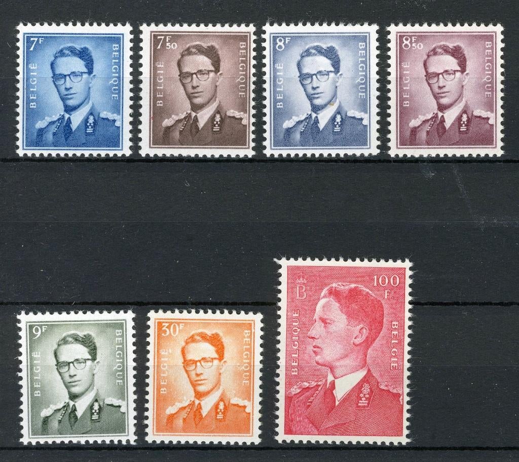 (B) 1069b/1075 MNH 1957 - Z.M. Koning Boudewijn., Postzegels en Munten, Postzegels | Europa | België, Ophalen of Verzenden, Postfris