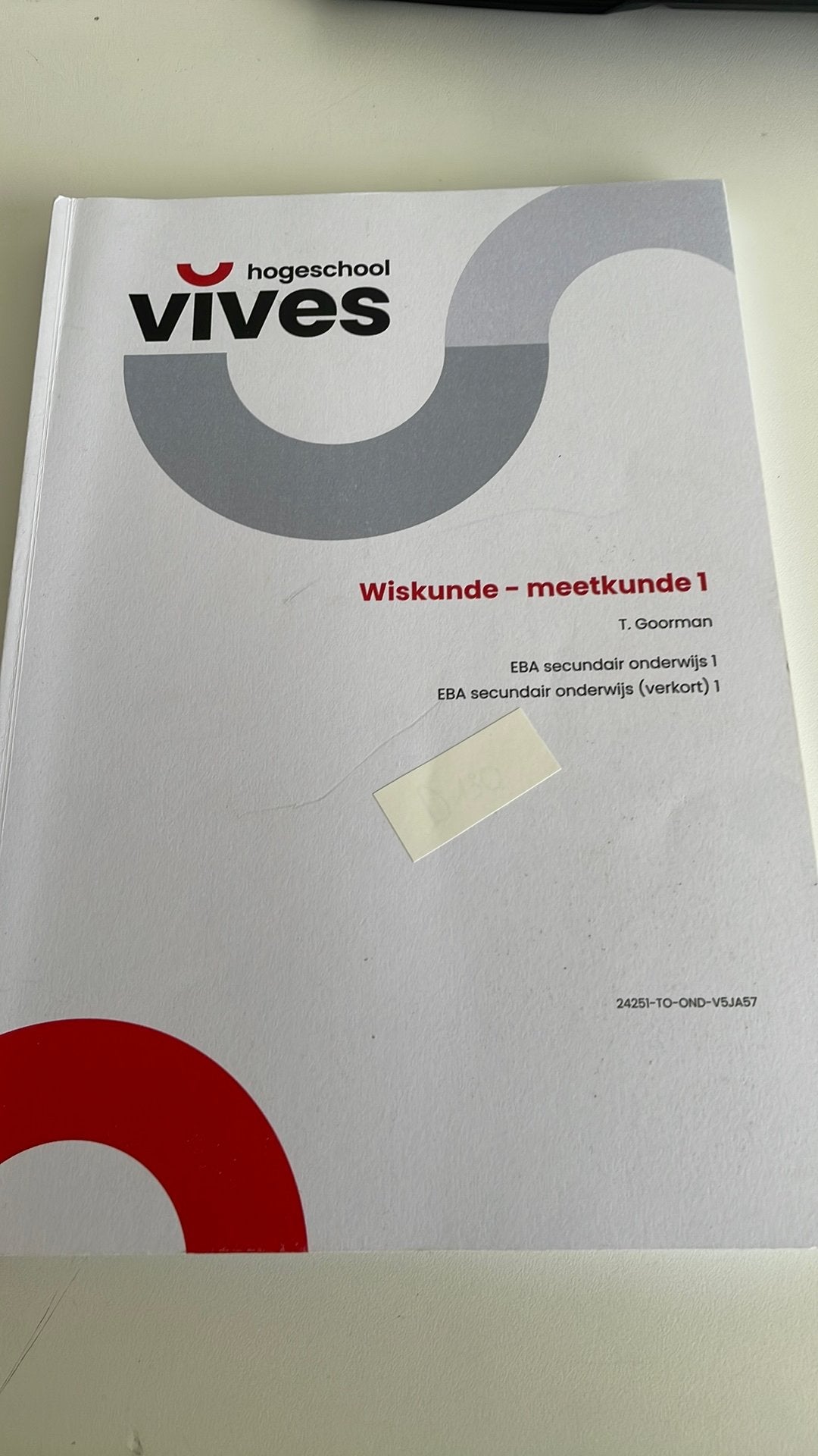 Wiskunde -meetkunde 1 VIVES hogeschool, Boeken, Ophalen of Verzenden, Gelezen, Hogeschool