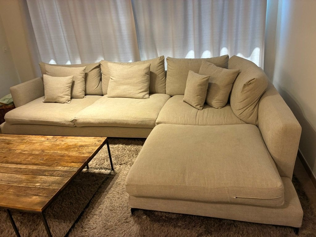 Zetel, Huis en Inrichting, Ophalen, Hoekbank, 300 cm of meer, Scandinavisch