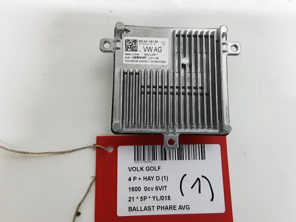 BALLAST DE PHARE XENON GAUCHE Volkswagen Golf VIII (CD1), Volkswagen, Mevr. I. Hauben, Utilisé, Rue de l'Espoir 34 34
4030  GRIVEGNÉE, BE