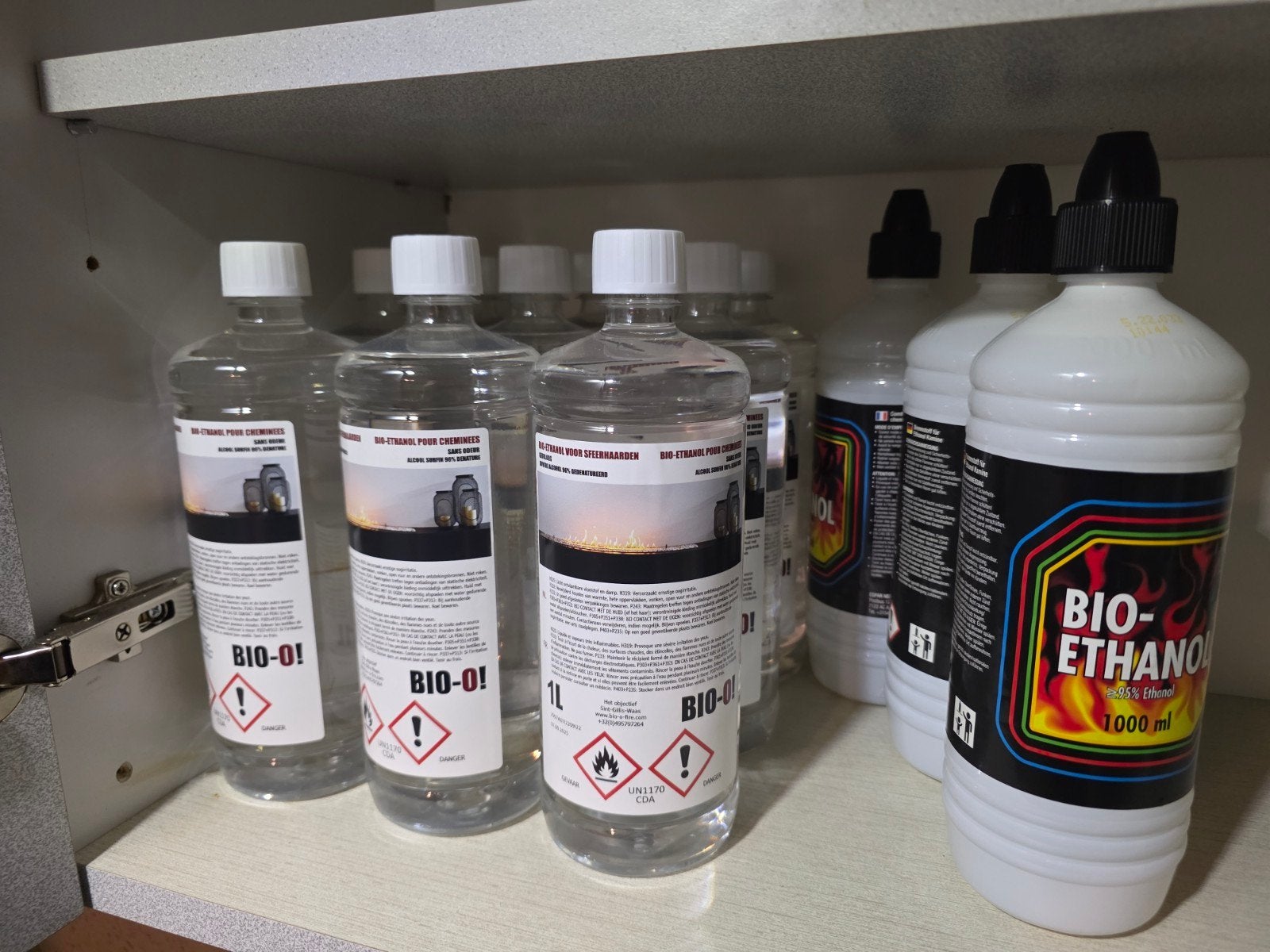 12 flessen bio-ethanol, Ophalen