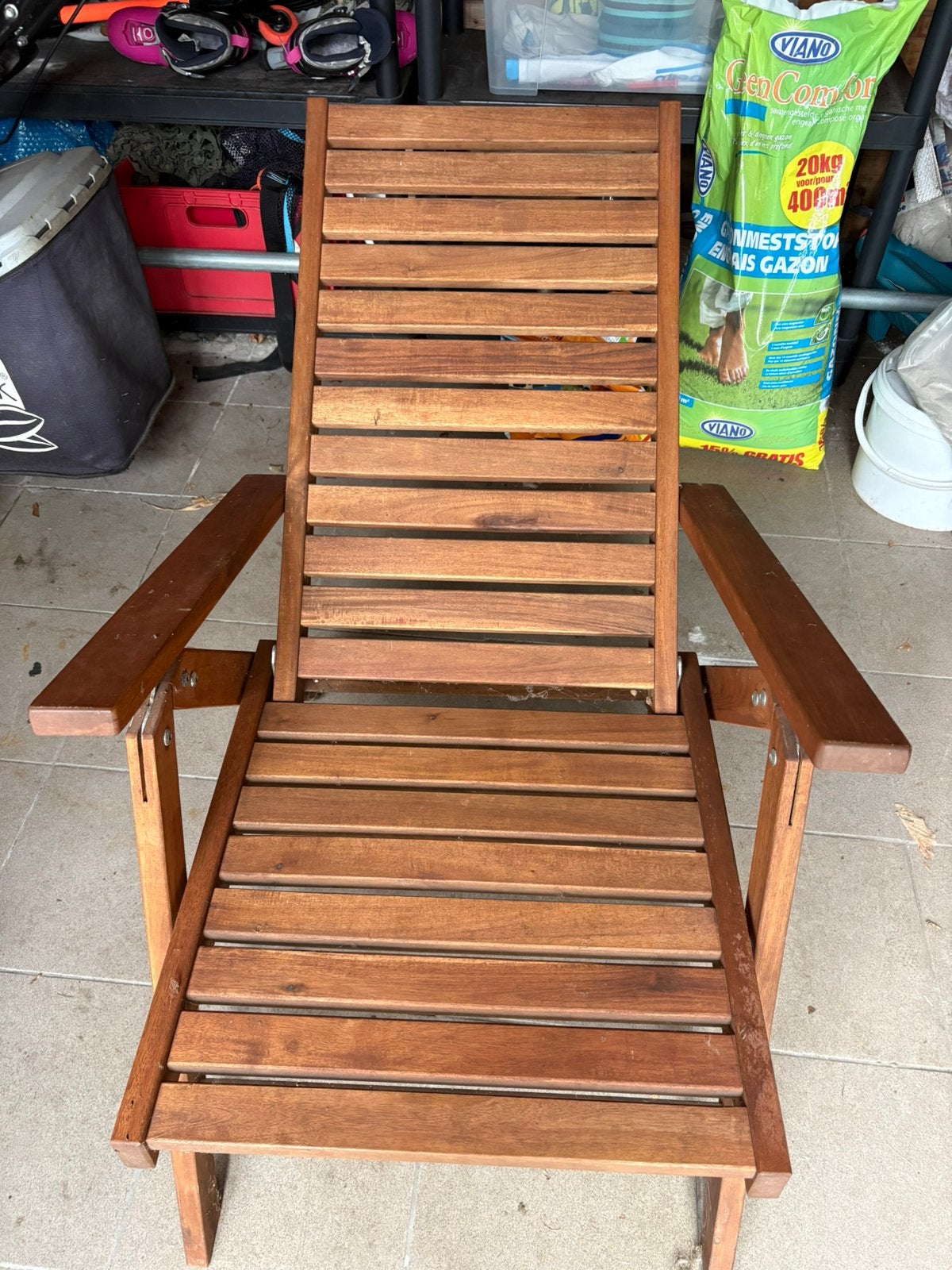 Tuinstoel hout, Tuin en Terras, Ophalen, Zo goed als nieuw, Hout