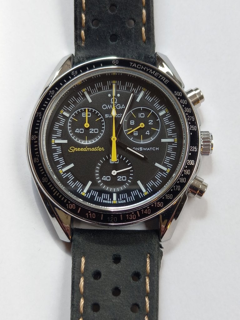 Montre Moonswatch acier (PE50), Autres marques, Cuir, Acier, Enlèvement