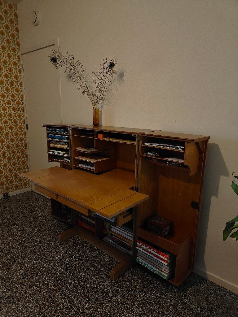 Bureau 'magic box', Ophalen, Met lades, Gebruikt, Hout