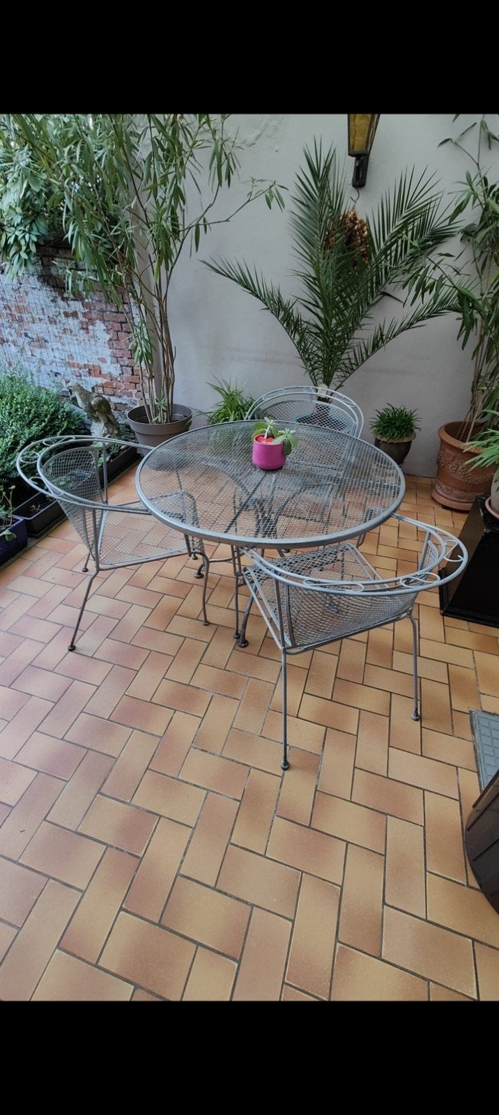 Very old?...4 stoelen en tafel, Tuin en Terras, Ophalen, Gebruikt, Tuinset, Overige materialen