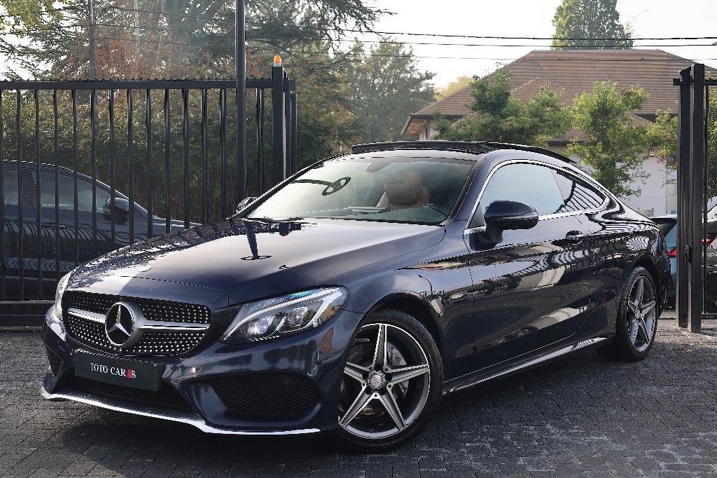 Mercedes-Benz C 220 CDI Coupé /// AMG PACK /// Pano | 360, Auto's, Automaat, 4 zetels, Euro 6, Blauw