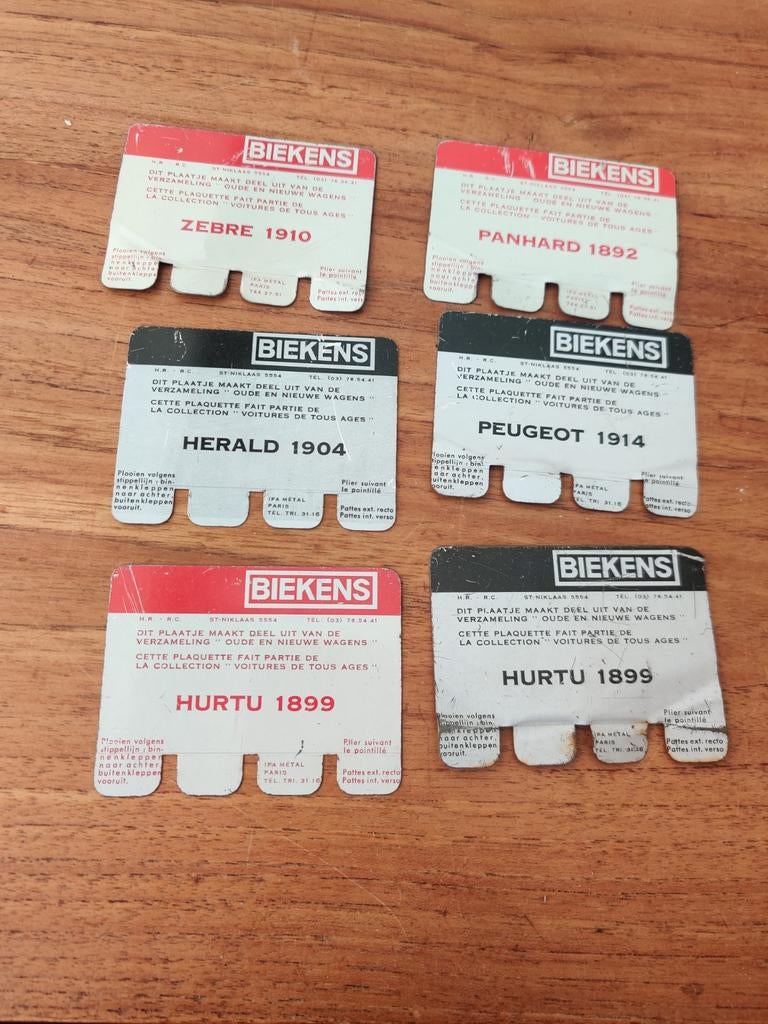 Cartes de collection BIEKENS vintage - Voitures anciennes -, Enlèvement, Utilisé, Image