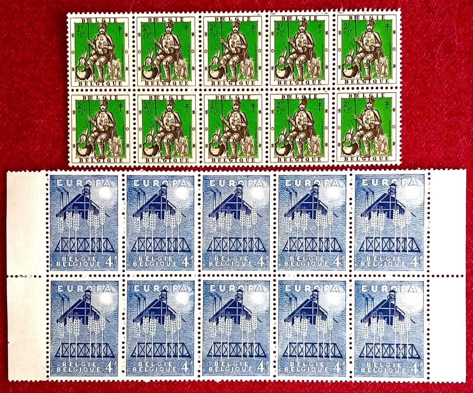 1957 EUROPA - Folklore x 10 MNH **, Neuf, Non oblitéré, Gomme originale, Envoi