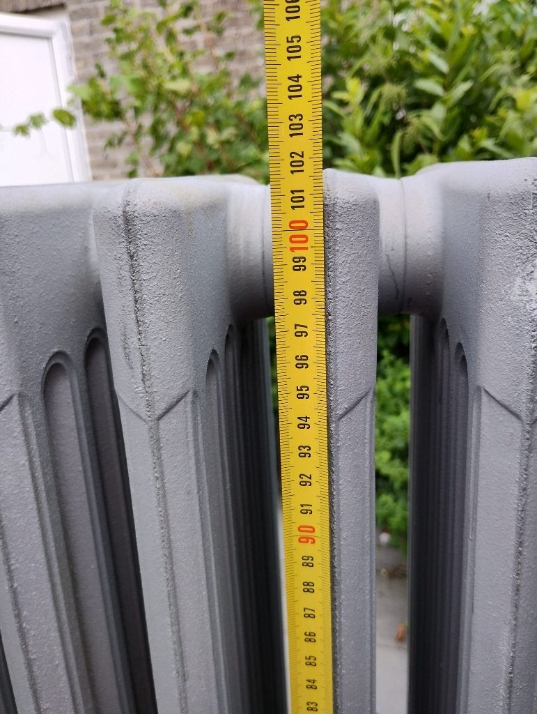 Vintage gietijzeren radiator – 101 cm hoog – 22 cm diep, Ophalen, Zo goed als nieuw, Minder dan 60 cm, Radiator