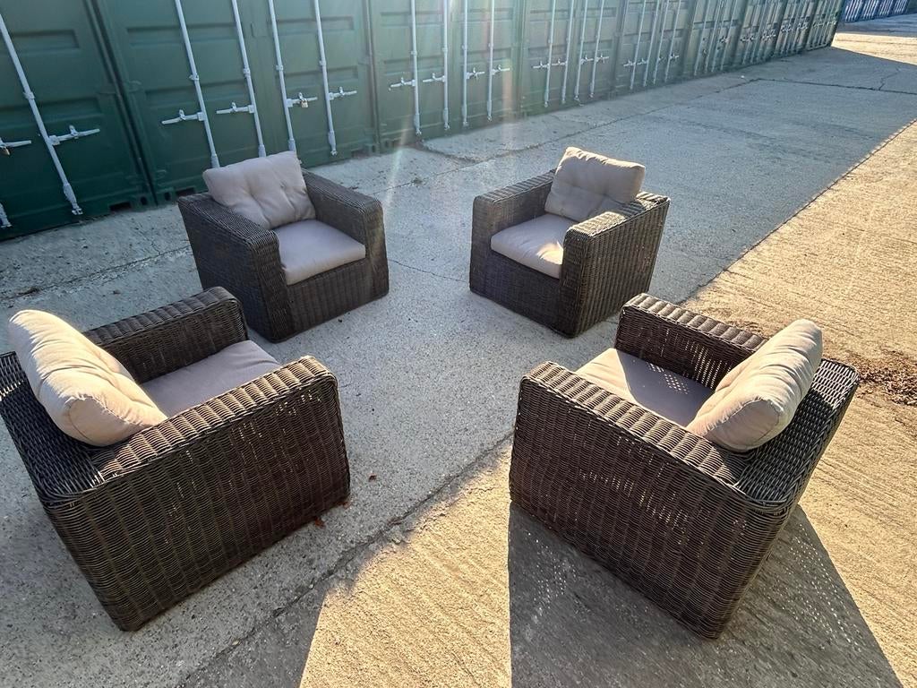 Loungeset, Tuin en Terras, Ophalen, 4 zitplaatsen, Gebruikt, Loungeset