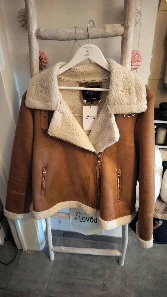 Nieuwe daim damesjas mt XL, Kleding | Dames, Bruin, Lola & Liza, Maat 46/48 (XL) of groter, Nieuw