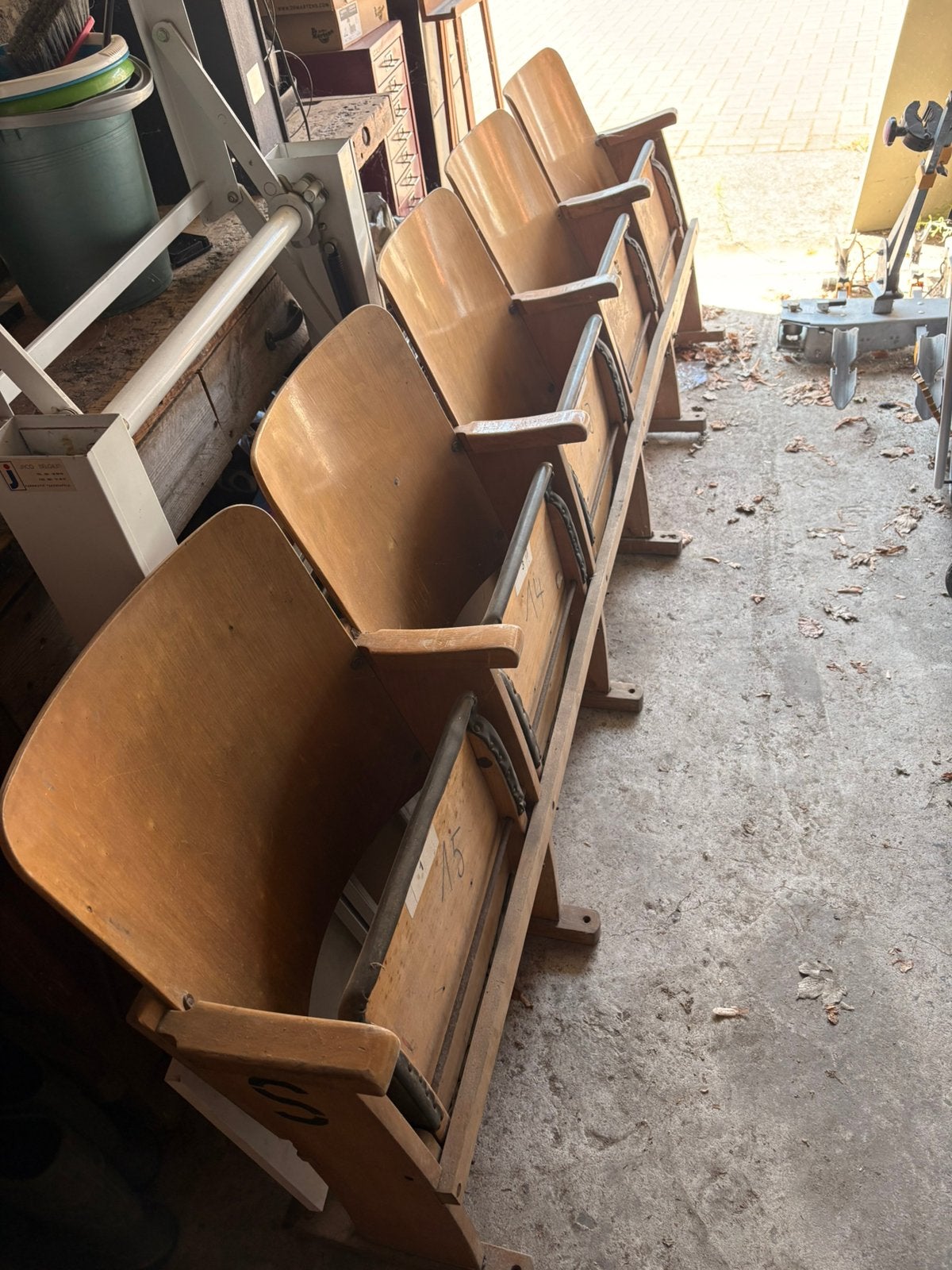 Antieke/Vintage Theater stoelen, cinema stoelen, Antiek en Kunst, Ophalen