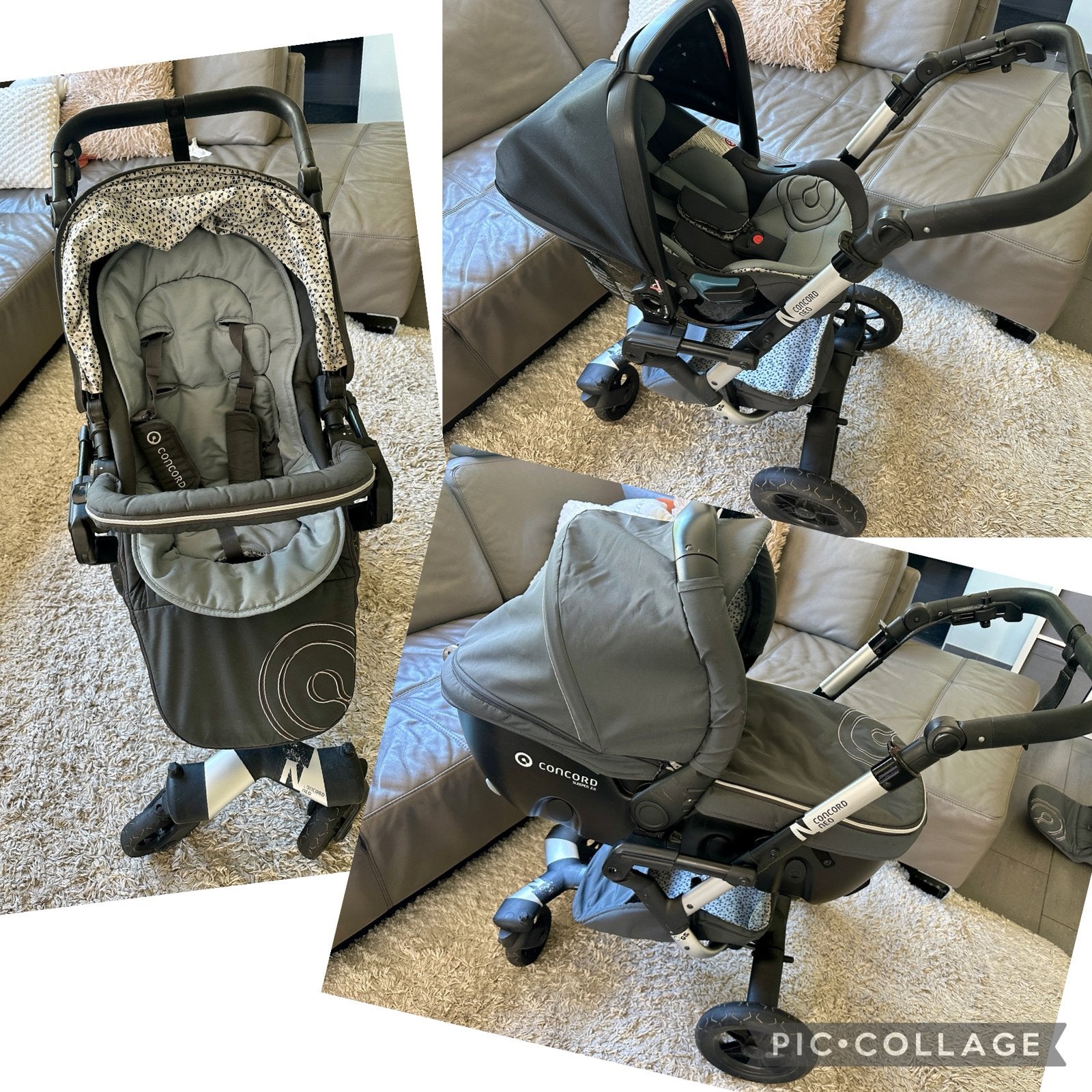 Kinderwagen concord 3 in 1 met isofix, Enfants & Bébés, Poussettes & Combinaisons, Comme neuf, Poussette combi, Autres marques